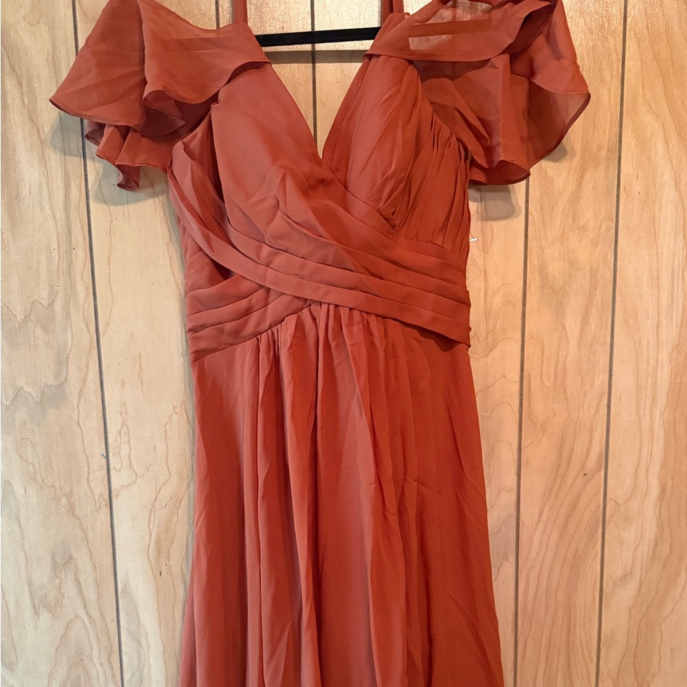 Elegant Rust Dress